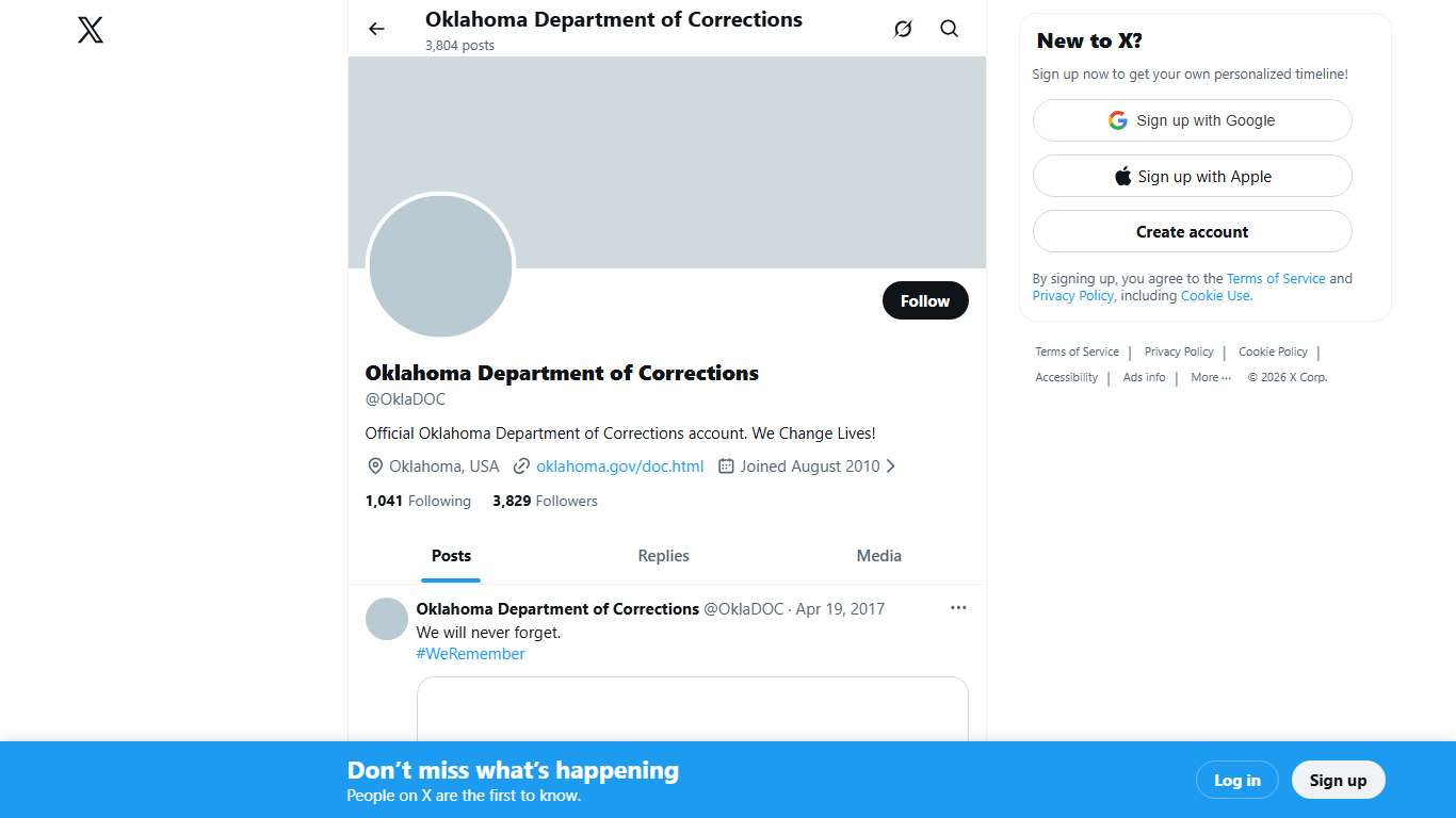 Oklahoma Department of Corrections (@OklaDOC) / X